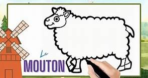Comment dessiner un mouton facilement | Dessin mouton facile & coloriage par étapes