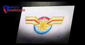 Colorear Símbolo de La Capitana Marvel. 5to de Primaria