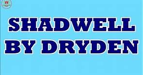 Shadwell by Dryden || Summary of Shadwell by John Dryden