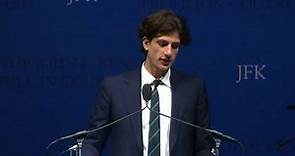 Jack Schlossberg presents Mayor Mitch Landrieu with 2018 JFK Profile in Courage Award