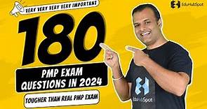 PMP Exam 2024 - 180 Scenario Based Questions and Answers Like Actual PMP Exam [FREE MOCK TEST]