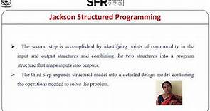 Jackson Structured Programming by Mrs.D. Suthamaheswari, Assistant Professor of Computer Science