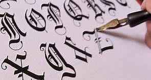 How to a Lettering | Old English | Lettering | Calligraphy | A to Z.
