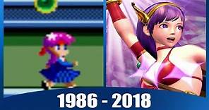 Evolution of Athena Asamiya from The King of Fighters (1986-2018)
