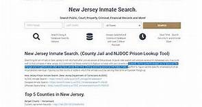 New Jersey Inmate Search (Prison NJDOC Inmate Lookup / Jail Rosters By Name)