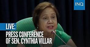 LIVE: Sen. Cynthia Villar holds a press conference