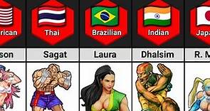 Street Fighter All Characters Nationality From Different Countries