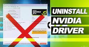 How to: UNINSTALL Graphics Driver (NVIDIA)