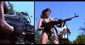 Girls And Guns - Girl firing M60 Machine gun