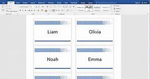 How to create name badges in Word
