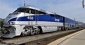 Amtrak EMD F59PHI 458 & 450 at the Hollywood Burbank (Bob Hope) Airport Train Station