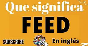 🔵 Qué significa FEED en ESPAÑOL y INGLÉS, Lista de verbos irregulares y regulares en ingles español