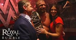 The McMahon family celebrates Triple H's historic victory: January 24, 2016