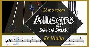 "Allegro" Método Suzuki | Violín🎻 Play along
