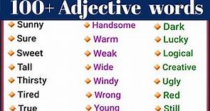 Part - 1 of common Adjective | Daily used common 100+ Adjectives #English Grammar #Spoken English