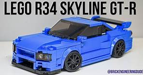 LEGO Nissan R34 Skyline GT-R Speed Champions MOC Tutorial
