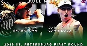 Maria Sharapova vs. Daria Gavrilova | Full Match | 2019 St. Petersburg First Round