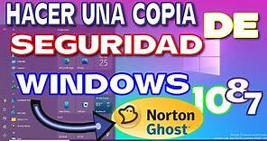 CREAR COPIA DE SEGURIDAD CON NORTON GHOST EN WINDOWS 10 - 8 - 7