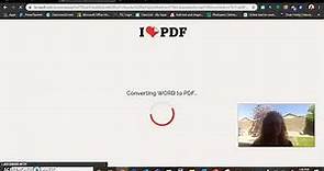 How to Turn a Word Document into a PDF online Using ILovePDF