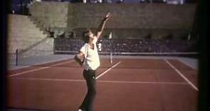 Lew Hoad at LH tennis camp.The Service_Mijas (Spain), summer 1973
