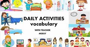 Daily Activities/ Actividades Diarias vocabulario en inglés y español