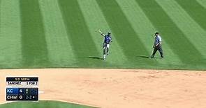KC@CWS: Infante backhands, jumps and throws to first