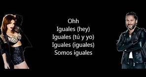 Iguales[LETRA]-Diego Torres ft. Wisin, Lali