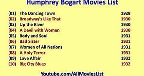 Humphrey Bogart Movies List