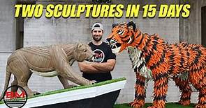 2 LIFE SIZE Sculptures in 15 DAYS for the Goodyear Cotton Bowl.