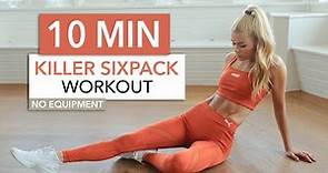 10 MIN KILLER SIXPACK - super hard ab workout / No Equipment I Pamela Reif