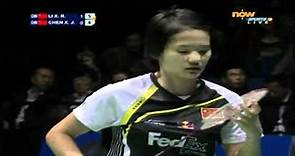 2012亞洲羽毛球錦標賽 女單 李雪芮(中國) 對 陳曉佳(中國)