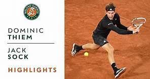 Dominic Thiem vs Jack Sock - Round 2 Highlights I Roland-Garros 2020