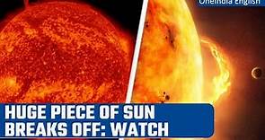 NASA: Massive segment of the Sun breaks off; video captured by James Webb telescope | Oneindia News