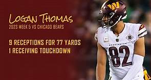 Logan Thomas Every Target and Catch vs Chicago Bears | 2023 Week 5 | Fantasy Football Film