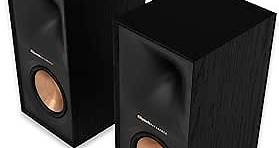 klipsch Reference Next-Generation R-50M Horn-Loaded Bookshelf Speakers with 5.25” Spun-Copper Woofers for Best-in-Class Home Theater Sound in Black