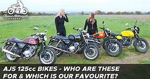 AJS 125cc motorcycles - all 4 models ridden & compared