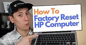 How To Factory Reset HP Computer - Restore To Factory Settings Windows 11