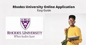 Rhodes University Online Application - Easy Guide