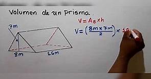 VOLUMEN DE UN PRISMA TRIANGULAR