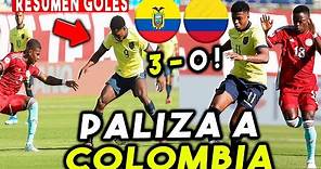 TRIUNFAZO! 3-0! RESUMEN Y GOLES ECUADOR VS COLOMBIA SUB 23 PREOLIMPICO 2024 HOY GOLEADA LA TRI