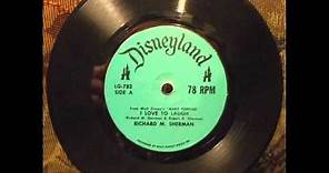Richard M. Sherman "I Love to Laugh" (Disneyland LG-782)