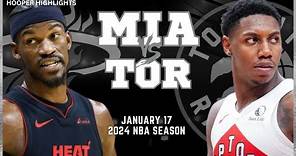 Miami Heat vs Toronto Raptors Full Game Highlights | Jan 17 | 2024 NBA Season
