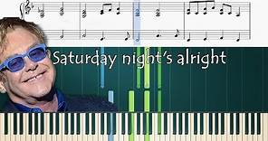 How to play the Saturday Night's Alright (Elton John) piano part