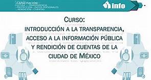 Curso: Introducción a la Transparencia, Acceso a la Información Pública y Rendición de Cuentas