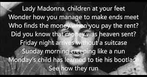 Lady Madonna lyrics (Paul McCartney with Wings)