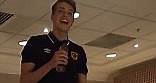 Young goalkeeper Rory Watson smashes Hull initiation song