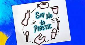 Say No To Plastic Drawing | International Plastic Bag Free Day Drawing | Say No Plastic Poster