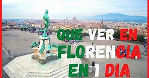 Que Ver en FLORENCIA en un 1 DIA / VIAJAR a ITALIA FLORENCIA