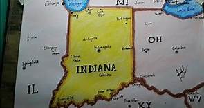 How to draw Indiana map easy SAAD