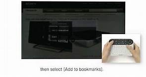 "How to bookmark" (Internet TV / Internet TV Box)